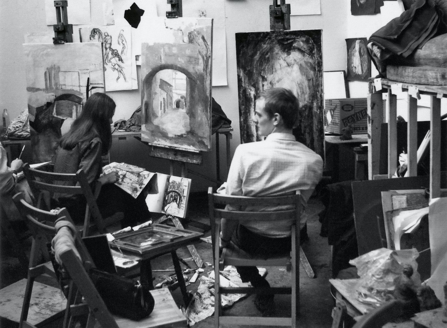 James and Deidre at Byam Shaw art school